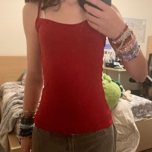 red tanktop